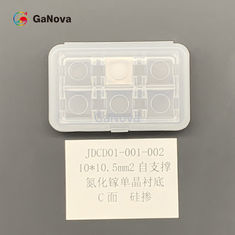 10 * 10.5mm2 GaN أحادي سمك الركيزة البلورية 350 ± 25 ميكرومتر TTV ≤ 10 ميكرومتر