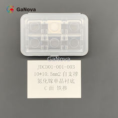 10*10.5mm2 C-Face Fe-Doped SI-Type Standing Free-Standing GaN Single Crystal Substrate عيب كبير كثافة 0cm−2 TTV ≤ 10 μm مقاومة 106 Ω·Cm أجهزة الراديو الراديوي