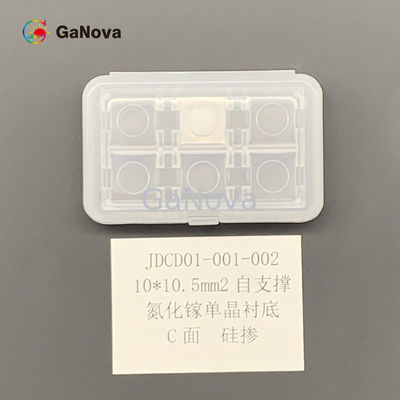 10 * 10.5mm2 GaN أحادي سمك الركيزة البلورية 350 ± 25 ميكرومتر TTV ≤ 10 ميكرومتر