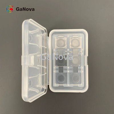 10*10.5mm2 C-Face Fe-Doped SI-Type Standing Free-Standing GaN Single Crystal Substrate عيب كبير كثافة 0cm−2 TTV ≤ 10 μm مقاومة 106 Ω·Cm أجهزة الراديو الراديوي