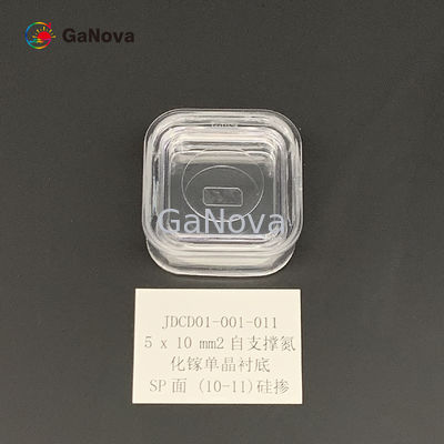 5x10mm2 SP-Face 10-11 الغير مغلب على نوع N المستقرة GaN Single Crystal Substrate مع TTV ≤ 10μm المقاومة 0.05 Ω·cm