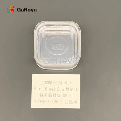 5*10mm2 SP-Face غير مدعومة من النوع N مستقل GaN رصيف واحد بلوري 20-21 / 20-2-1 10mm2 المقاومة 0.05 Ω·cm