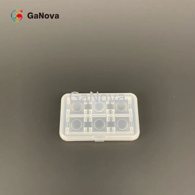 10 * 10.5 مم 2 GaN الركيزة البلورية الأحادية C الطائرة (0001) إيقاف الزاوية باتجاه المحور M 0.35 ± 0.15 درجة